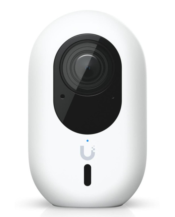 Balta IP kamera ar modernu dizainu, kas paredzēta 4K video kvalitātei un Wi-Fi savienojumam.
