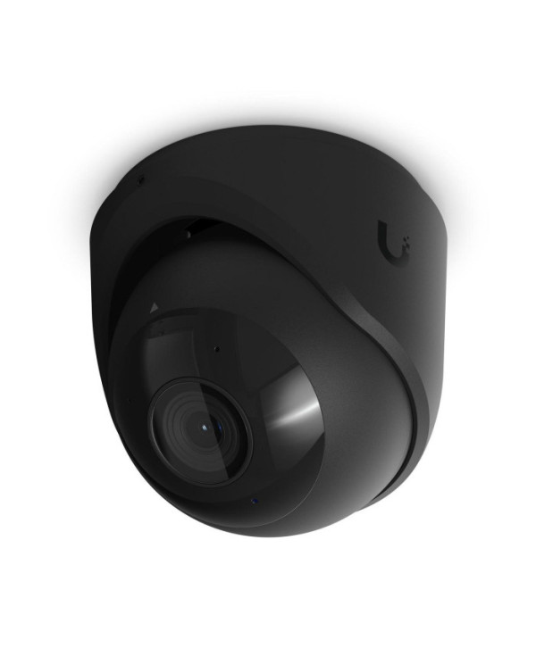 Melna 4K IP kamera ar turētāju, paredzēta uzstādīšanai uz sienas vai griestiem, ar modernu dizainu.