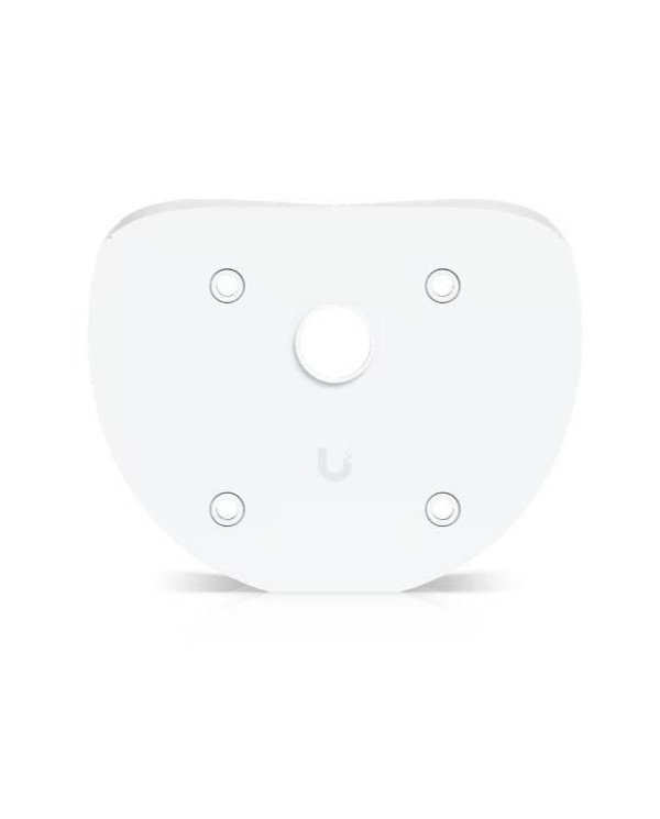 Balts stūra stiprinājums ar precīzu PTZ kameru, paredzēts Ubiquiti UniFi Protect sistēmai.