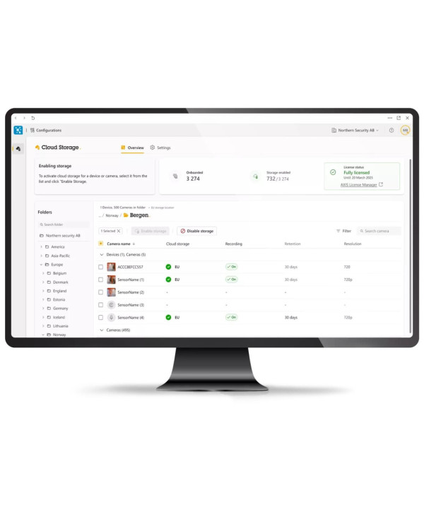 ACS CLOUD STORAGE 30D 720P 1Y