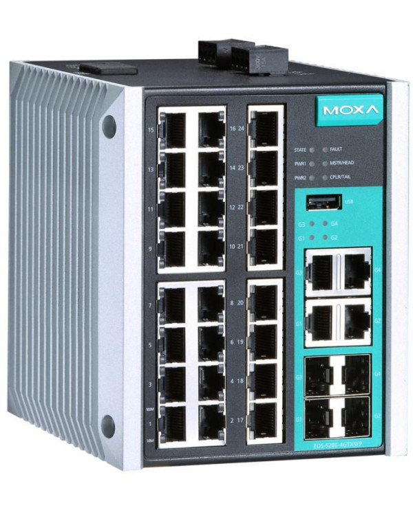 EDS-528E-4GTXSFP-LV-T - Moxa tīkla slēdzis