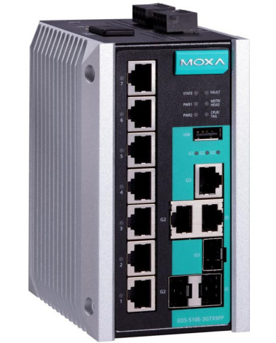 EDS-510E-3GTXSFP-T - Moxa rūpnieciskais tīkla slēdzis