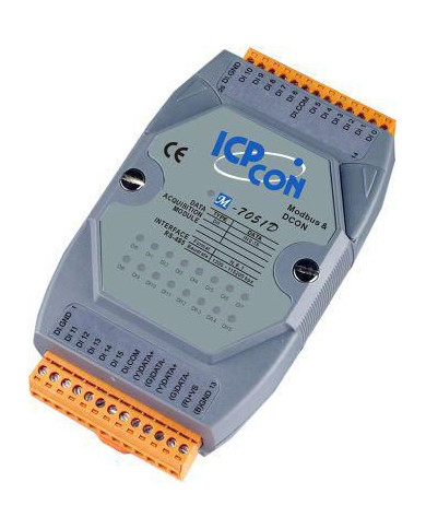 MODBUS, 16X DI SINK/SOURCE, LE - Moxa I/O modulis