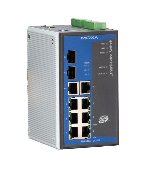 EDS-510A-1GT2SFP-T - Moxa tīkla slēdzis