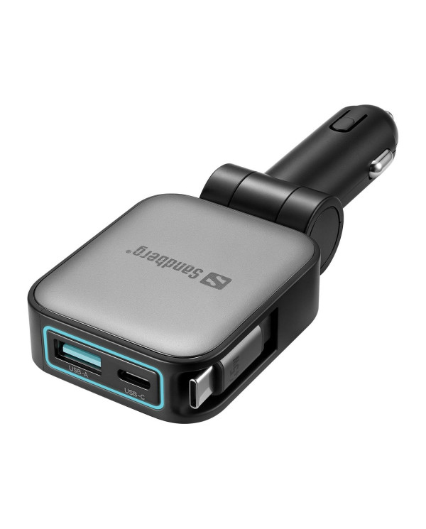 Car Charger 3in1 72W FlexCable - Sandberg automobiļa lādētājs
