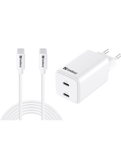 AC Charger USB-C PD65W EU 3M - Sandberg lādētājs