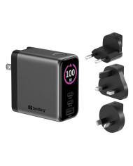 Travel Charger PD100W Display - Sandberg lādētājs ar displeju