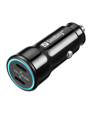 Car Charger 2xUSB-C PD40W - Sandberg automašīnas lādētājs