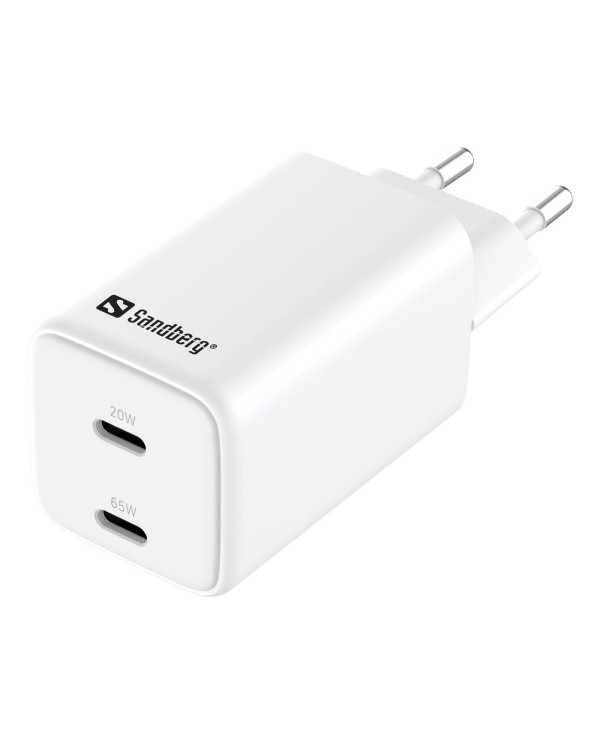 AC Charger Dual USB-C PD65W EU - Sandberg