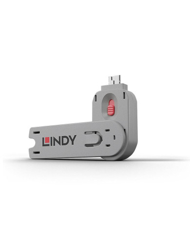 USB Port Blocker PINK -Key - Lindy USB porta bloķētājs