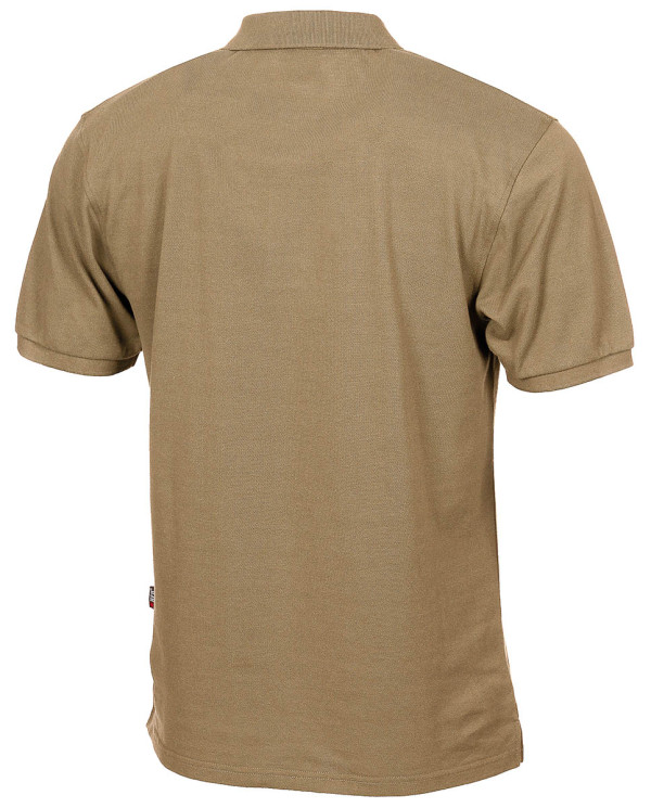Polo Shirt, coyote, button placket - MFH polo krekls