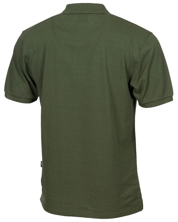 Polo Shirt, OD green, button placket - MFH