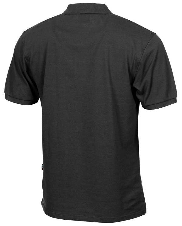 Polo Shirt, black, button placket - MFH