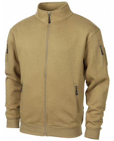 Sweatjacket, "Tactical", coyote tan - MFH džemperis