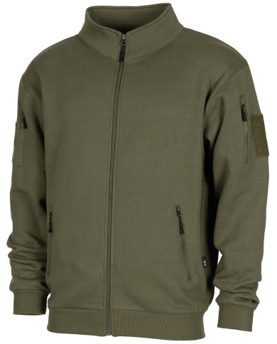Sweatjacket, "Tactical", OD green - MFH džemperis