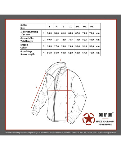 Sweatjacket, "Tactical", black - MFH taktiskā jaka