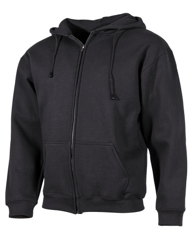 Hooded Sweat Jacket,  340 g/mý, black - MFH