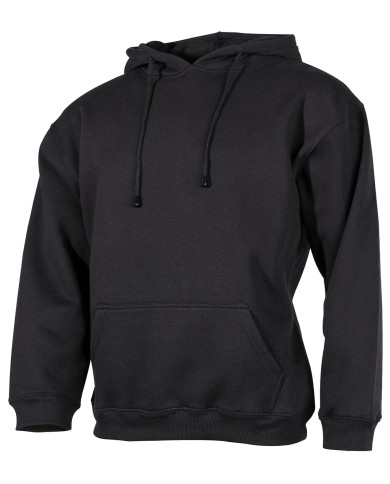 Hooded Sweatshirt, 340 g/mý, black - MFH kapučdžemperis