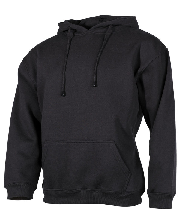 Hooded Sweatshirt, 340 g/mý, black - MFH kapučdžemperis