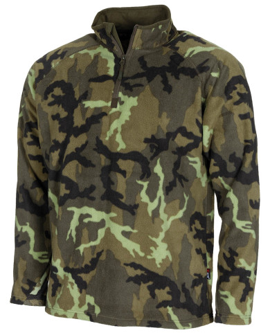 Shirt, "Troyer", Microfleece, long-sleeved, M95 CZ camo, 200g/mý