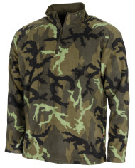 Shirt, "Troyer", Microfleece, long-sleeved, M95 CZ camo, 200g/mý