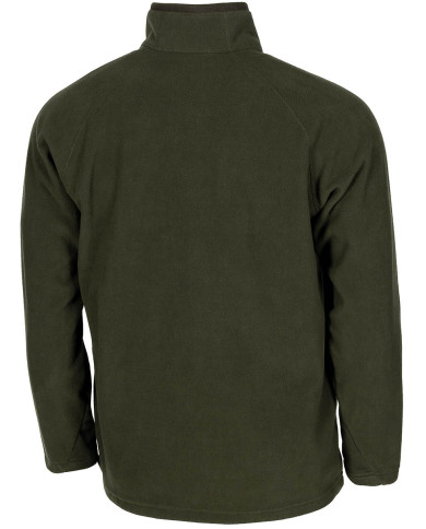 Shirt, "Troyer", Microfleece, long-sleeved, OD green, 200g/mý