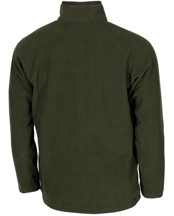 Shirt, "Troyer", Microfleece, long-sleeved, OD green, 200g/mý