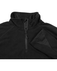 Shirt, "Troyer", Microfleece, long-sleeved, black, 200g/mý
