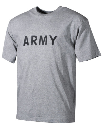 T-Shirt, printed, "Army", grey - MFH T-krekls