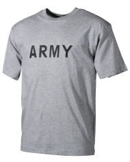 T-Shirt, printed, "Army", grey - MFH T-krekls