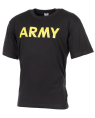 T-Shirt, printed, "Army", black - MFH T-krekls
