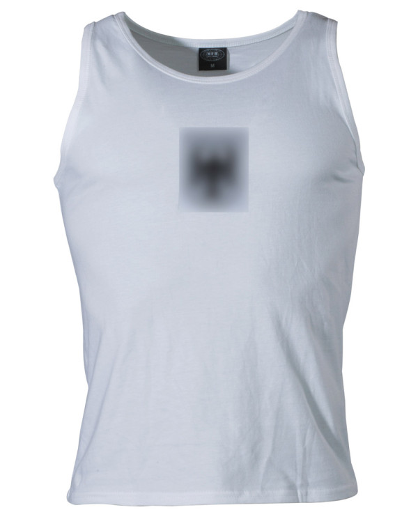 BW Tank-Top, white, with "BW-eagle" - MFH