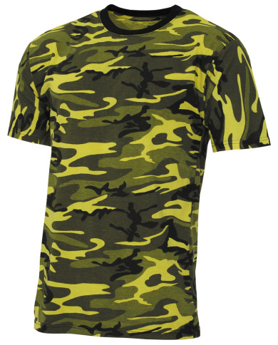 US T-Shirt, "Streetstyle", yellow-camo, 140-145 g/m² - MFH