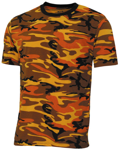 US T-Shirt, "Streetstyle", orange-camo - MFH kokvilnas krekls