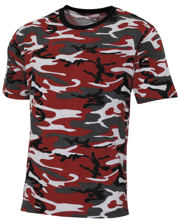 US T-Shirt, "Streetstyle", red-camo, 140-145 g/mý