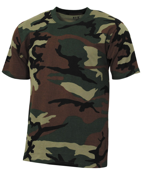 US T-Shirt, "Streetstyle", woodland, 140-145 g/mý – MFH