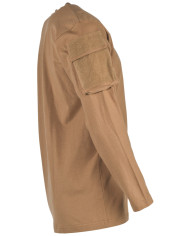 US Shirt, long-sleeved, coyote, with sleeve pockets - MFH