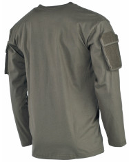 US Shirt, long-sleeved, OD green, with sleeve pockets | MFH