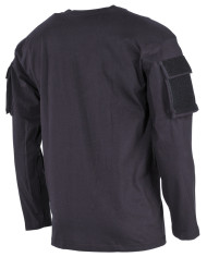 US Shirt, long-sleeved, black, with sleeve pockets - MFH