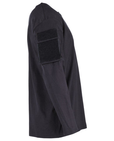 US Shirt, long-sleeved, black, with sleeve pockets - MFH