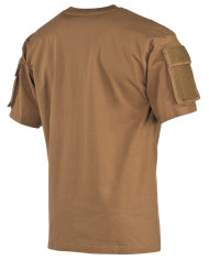 US T-Shirt, short-sleeved, coyote, with sleeve pockets