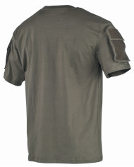 US T-Shirt, short-sleeved, OD green, with sleeve pockets