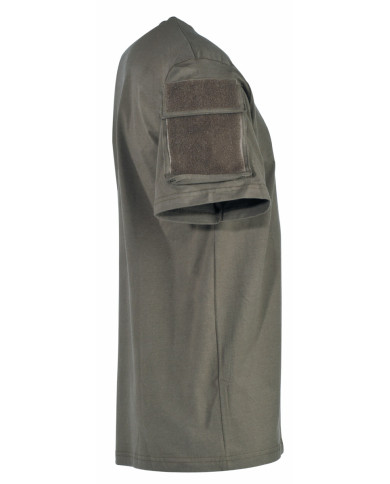 US T-Shirt, short-sleeved, OD green, with sleeve pockets