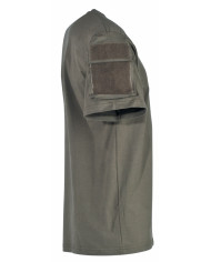 US T-Shirt, short-sleeved, OD green, with sleeve pockets