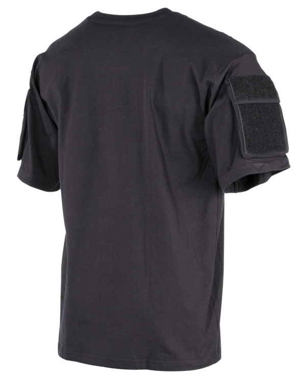 US T-Shirt, short-sleeved, black, with sleeve pockets | MFH