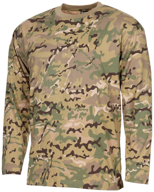 US Shirt, long-sleeved, operation-camo, 170 g/mý