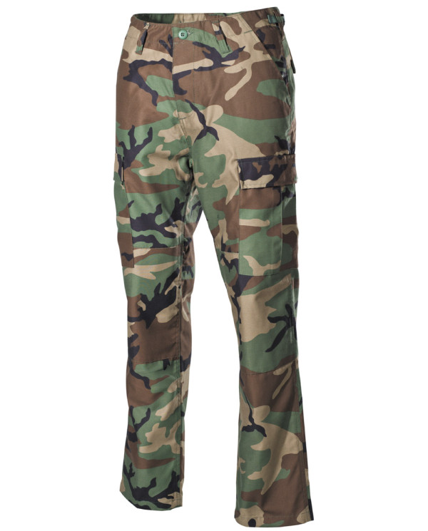 US Combat Pants, BDU, woodland, reinforced knees and seat
