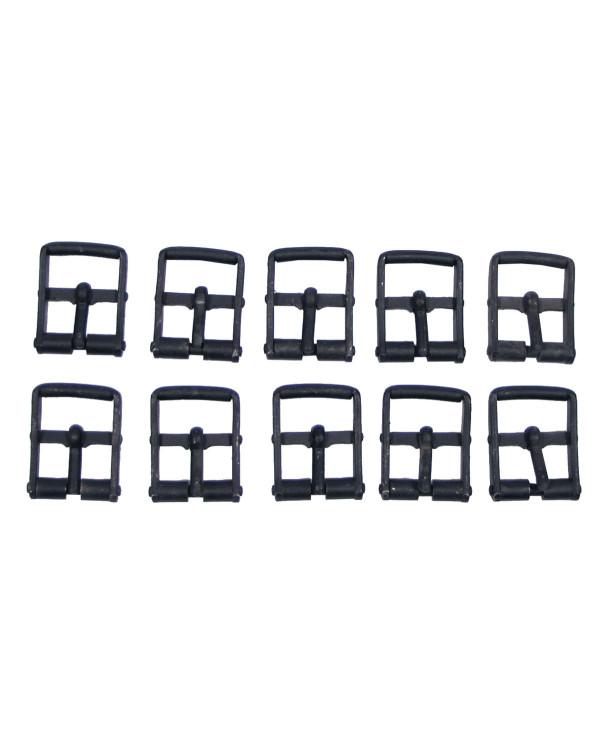 buckle, 1 thorn, black, 30 mm, 10 pcs/bag