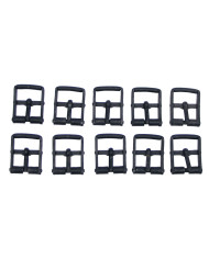 buckle, 1 thorn, black, 30 mm, 10 pcs/bag