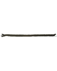 two-way zipper, non-partable, OD green, plastic, 80 cm